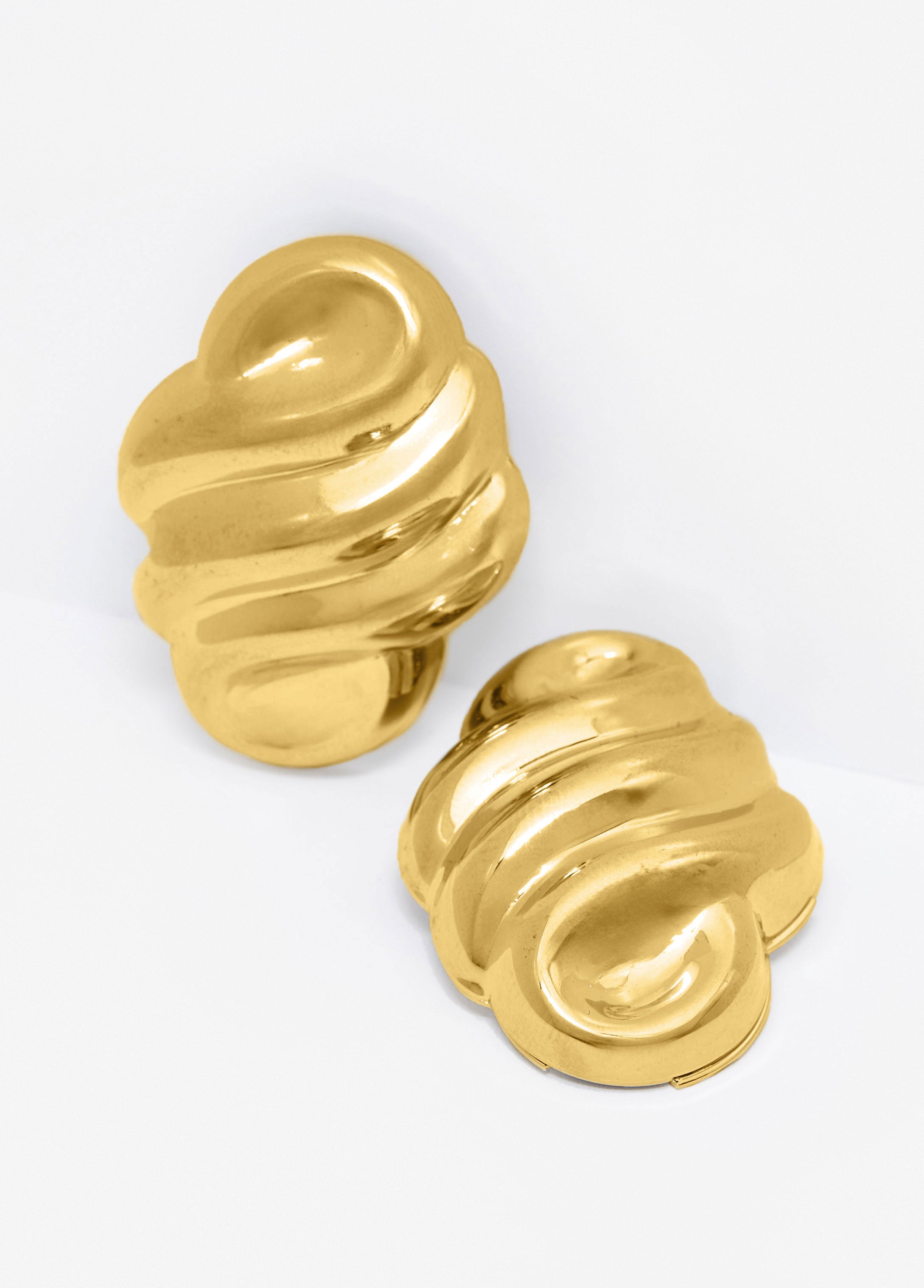 Statement Jewelry Gold Swirl Earrings Fashion Jewelry