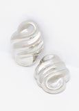 Swirl Silver Tone Earrings