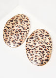 Animal Print Gold Tone Earrings