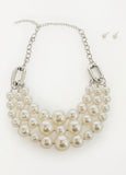 Layered Faux Pearl Necklace Set