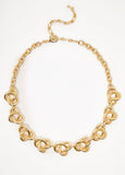 Knotted Gold Tone Necklace