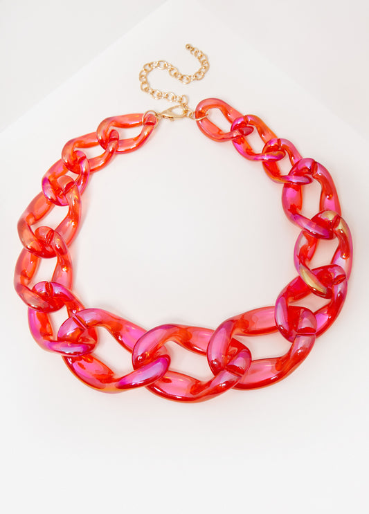 Resin Chain Link Necklace
