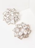 Snowflake Cluster Crystal Earrings