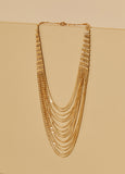 Gold Tone Multichain Necklace