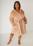 Plus Size Designer Rene Rofe Plush Robe Plus Size Loungewear