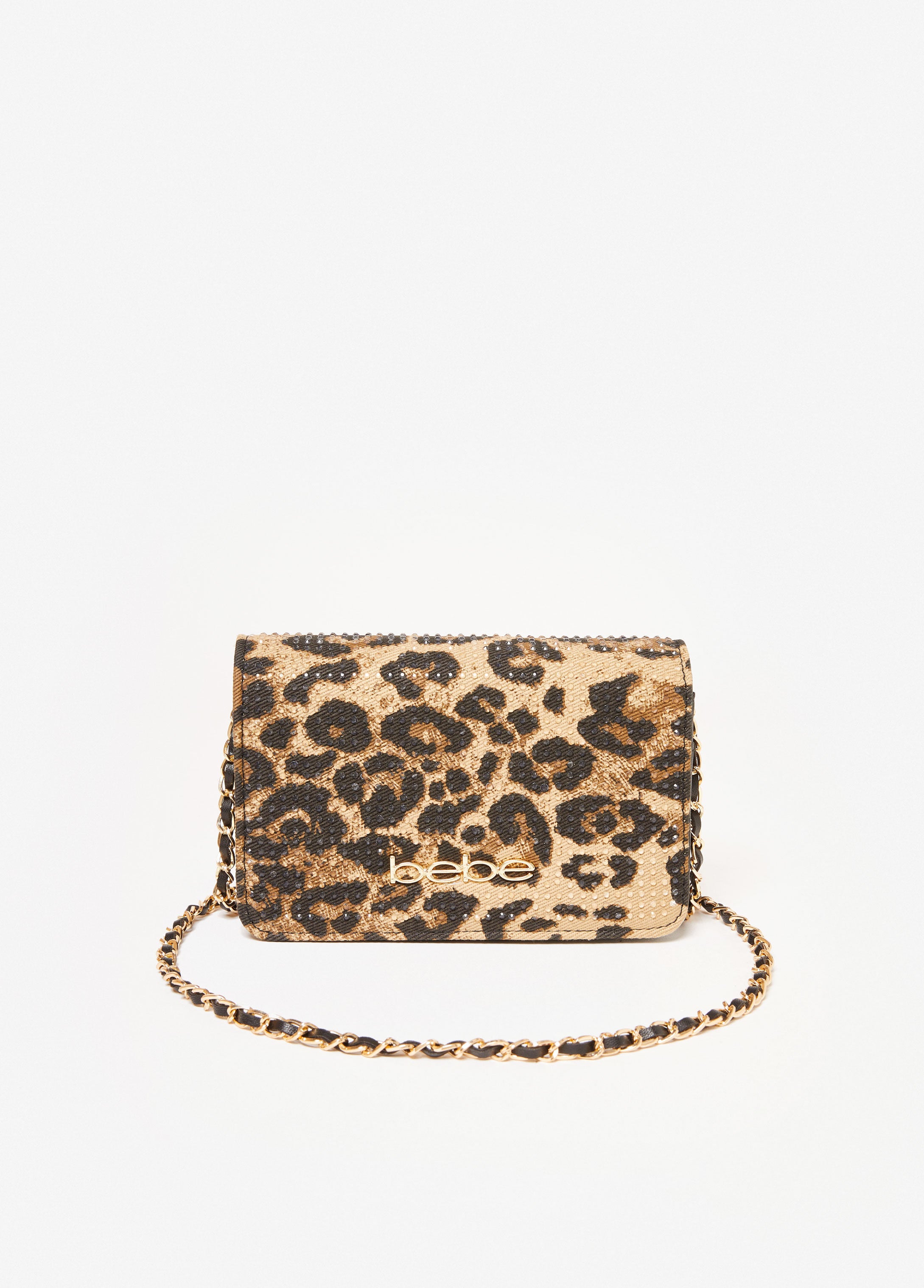 Trendy Designer Bebe Meara leopard bag crossbody bag