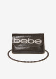 Trendy Designer Bebe Wynn Rhinestone Clutch Evening Shoulder Bag