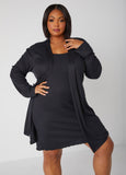 Plus Size Designer Love To Sleep Chemise Robe Set Loungewear