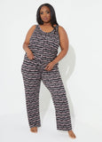 Plus Size Designer Bebe Trendy PJ Short Top Set Loungewear