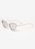 Crystal Tinted Cat Eye Sunglasses