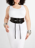 Plus Size Faux Leather Wrap Around Belt