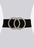 Crystal Circle Wide Stretch Belt