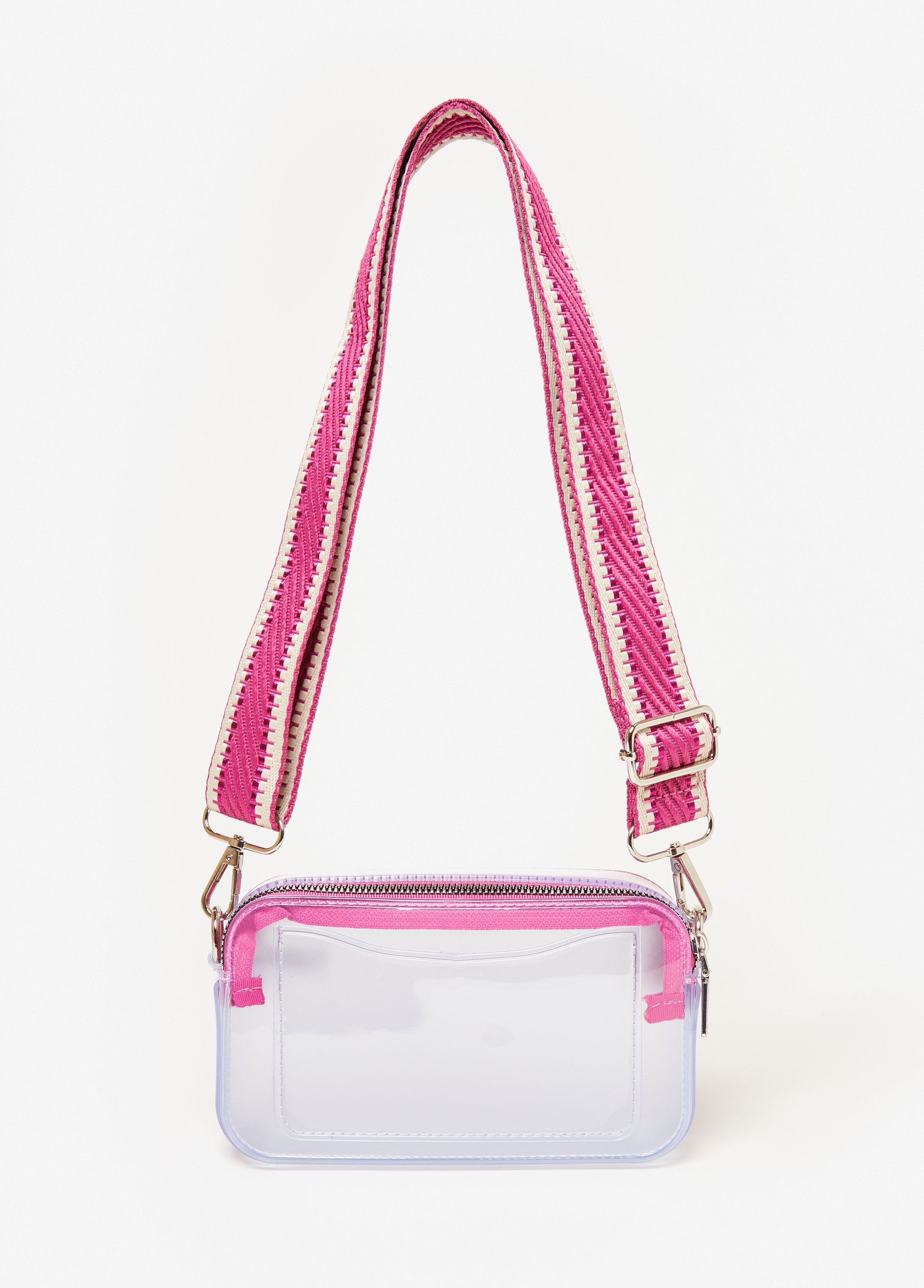 Trendy Clear Embroidered Bag Concert Ready Crossbody Bag