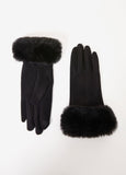 Faux Fur Cuffed Tech Gloves