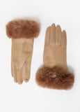 Faux Fur Trimmed Tech Gloves