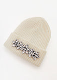 Crystal Applique Ribbed Beanie