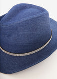 Crystal Denim Panama Hat