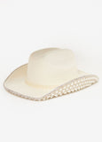 Trendy Accessory Felt Rhinestone Crystal Pearl Cowboy Hats Fedora