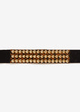 Studded Animal Print Stretch Belt