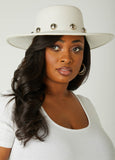 Trendy Accessory Studded Faux Suede Fedora Hat