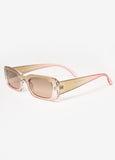 Ombre Rectangle Tinted Sunglasses