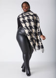 Fringed Houndstooth Scarf