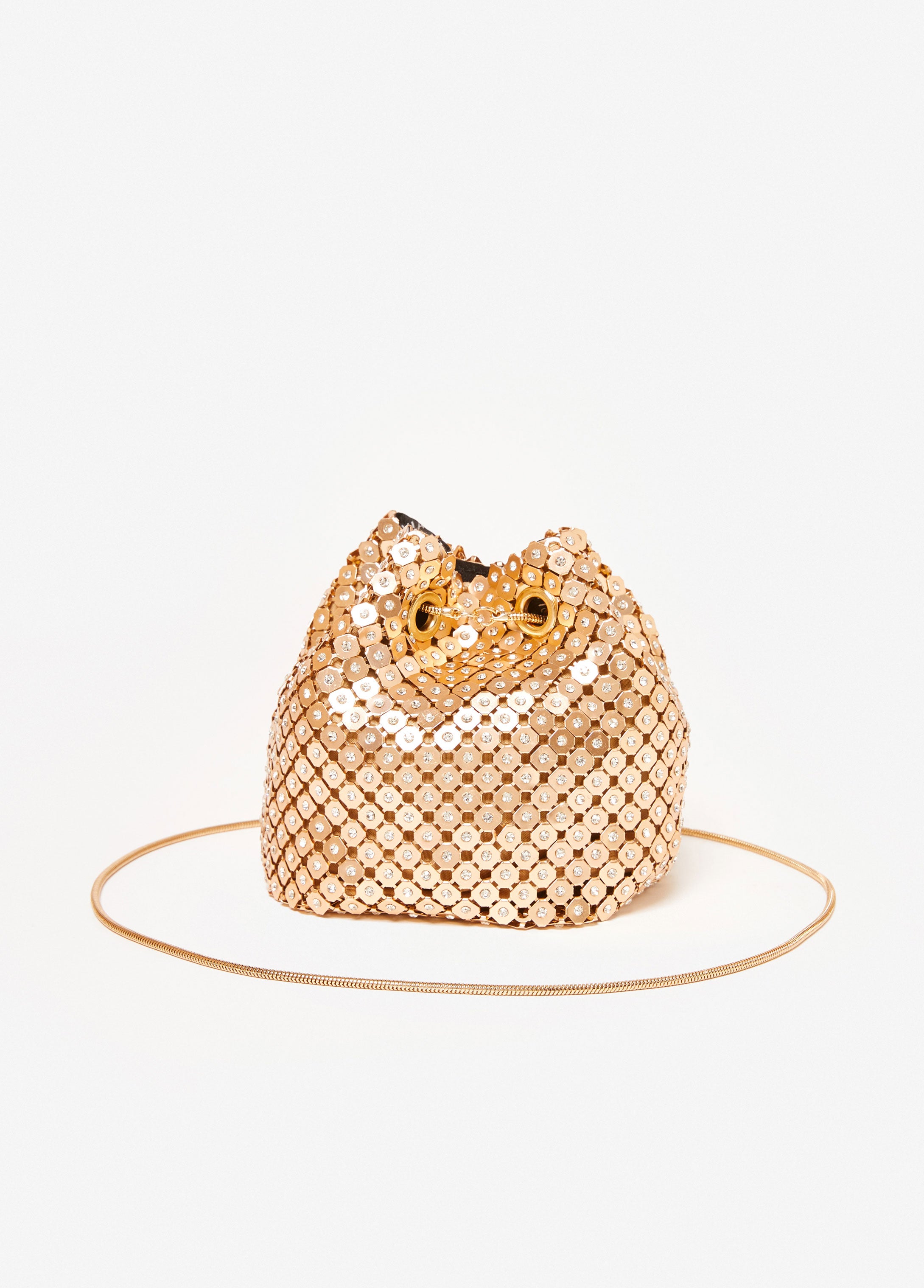 Trendy gold bucket bag evening bags affordable luxury shoulder bag