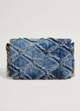 Frayed Denim Shoulder Bag