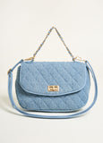 Quilted Denim Shoulder Bag