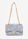 Distressed Denim Shoulder Bag