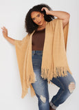 Fringe Open Knit Ruana