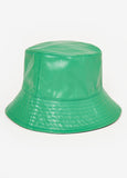 Trendy Faux Leather Bucket Hat Fashion Statement Womens Hat