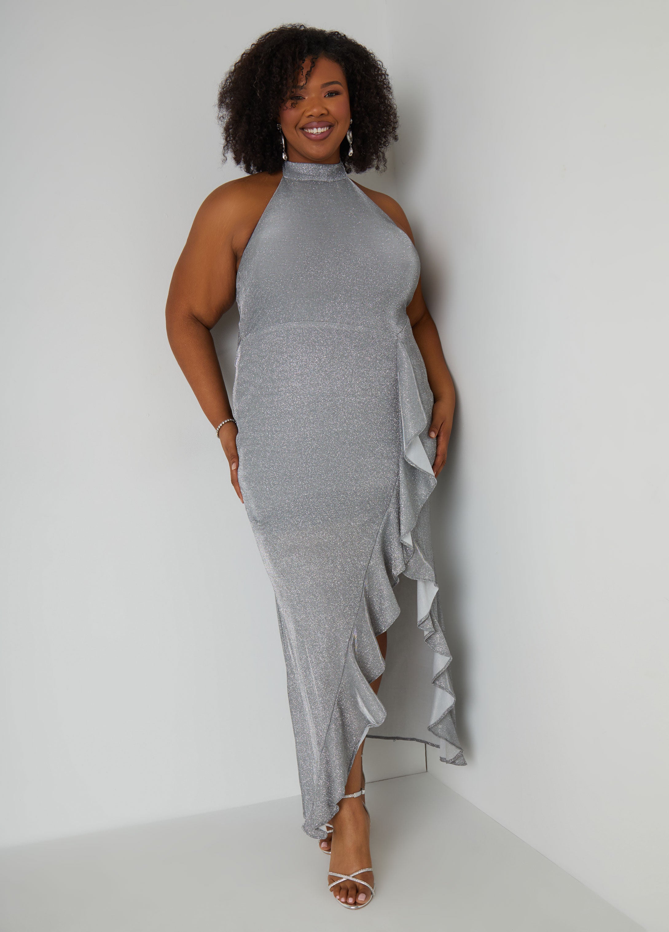 Plus Size Metallic Bridesmaid Gown Plus Size Bridal Fashion