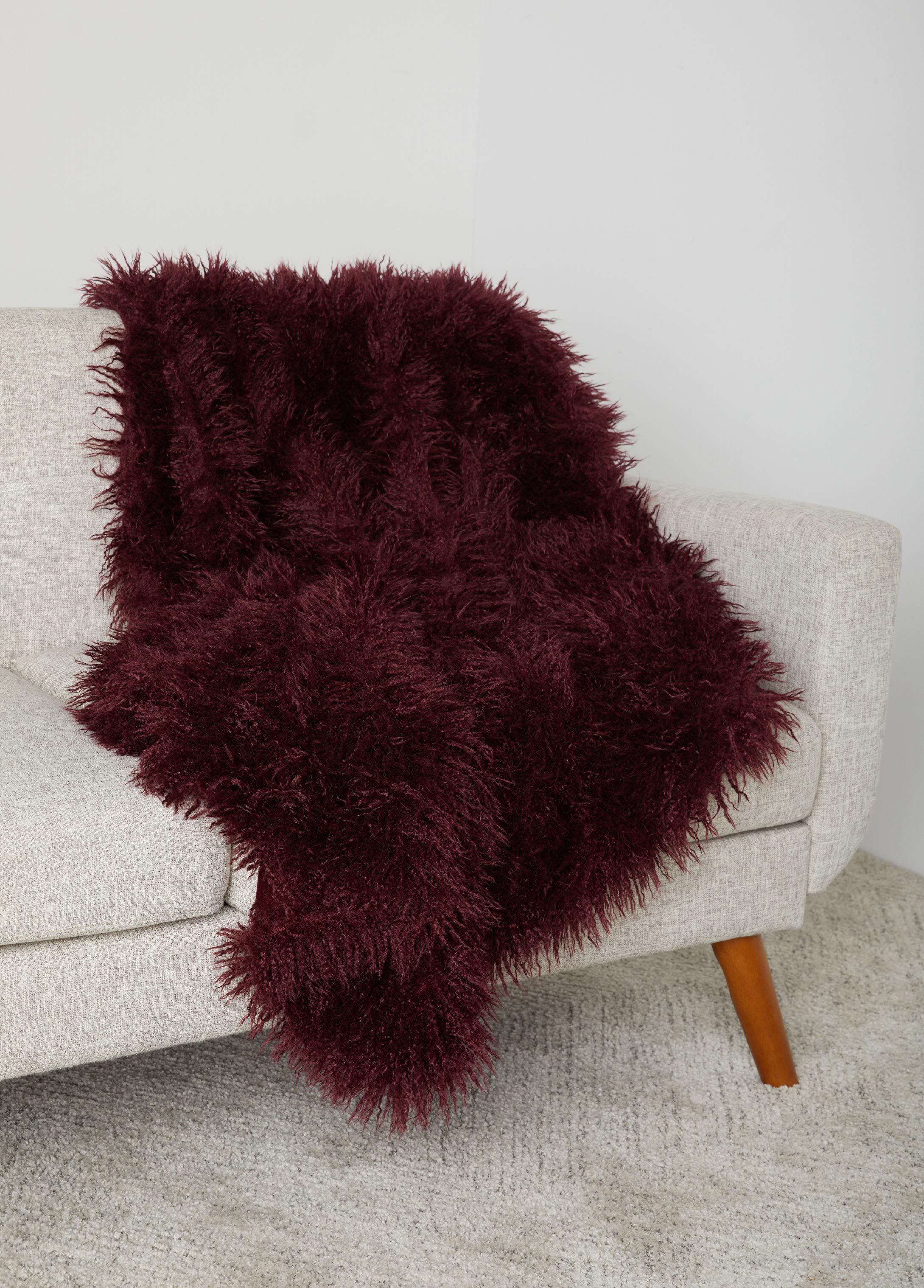 Interior Design Faux Mongolian Fur Throw  Home Decor Home Design