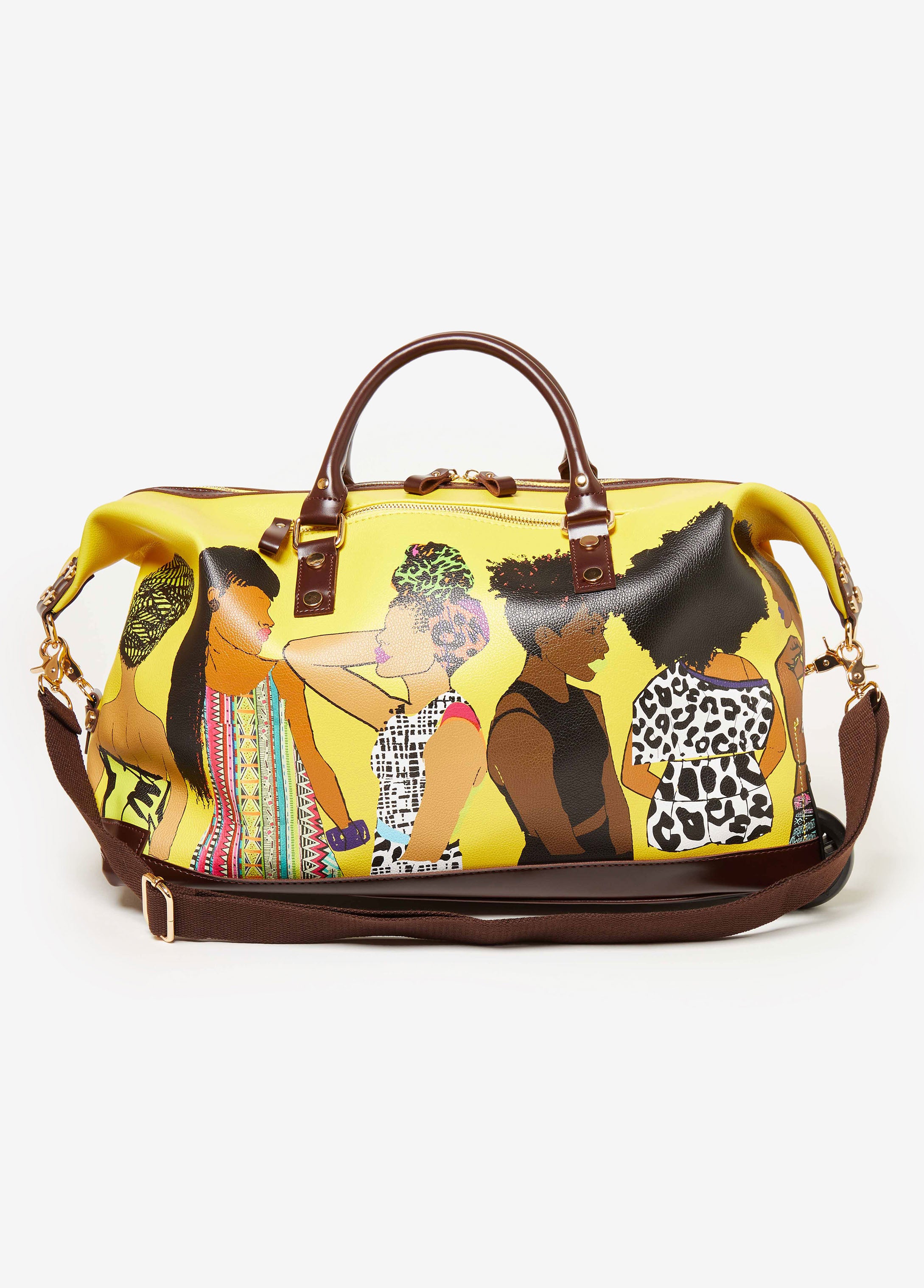 Trendy Designer Pardon My Fro™ Squad Roller Bag Travel Bag Essentials