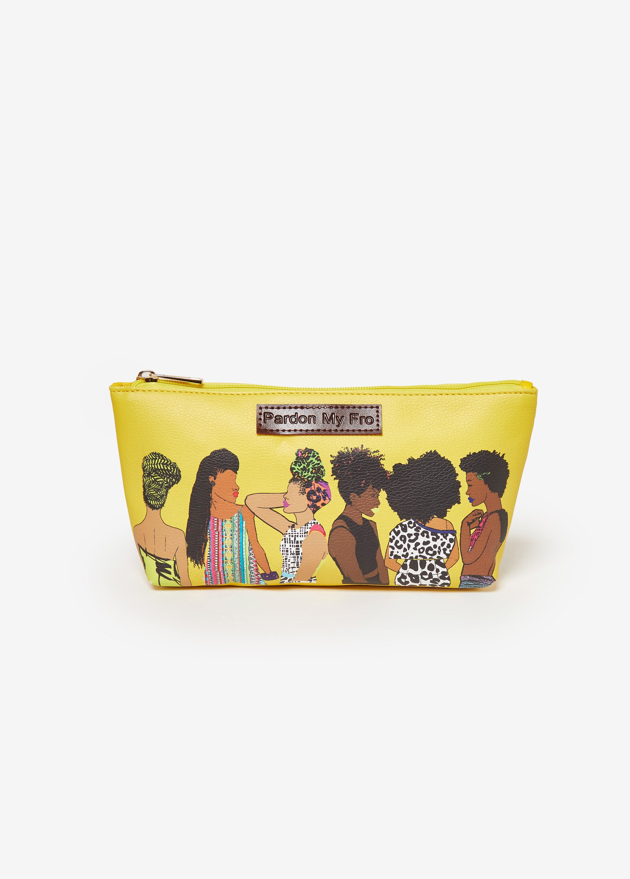 Trendy Designer Pardon My Fro™ Squad Cosmetic Bag Make Up Bag