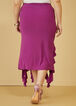 Ruffle Trimmed Midi Skirt, Purple image number 1