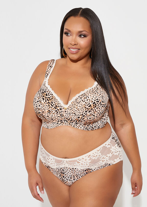 Plus Size Butterfly Lace Front Closure Bra