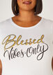 Blessed Vibes Only Graphic Tee, White image number 3