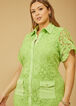 Lace And Crepe Sheath Dress, Jade Lime image number 2