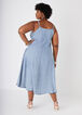 Chambray Midi Dress, Medium Blue image number 1