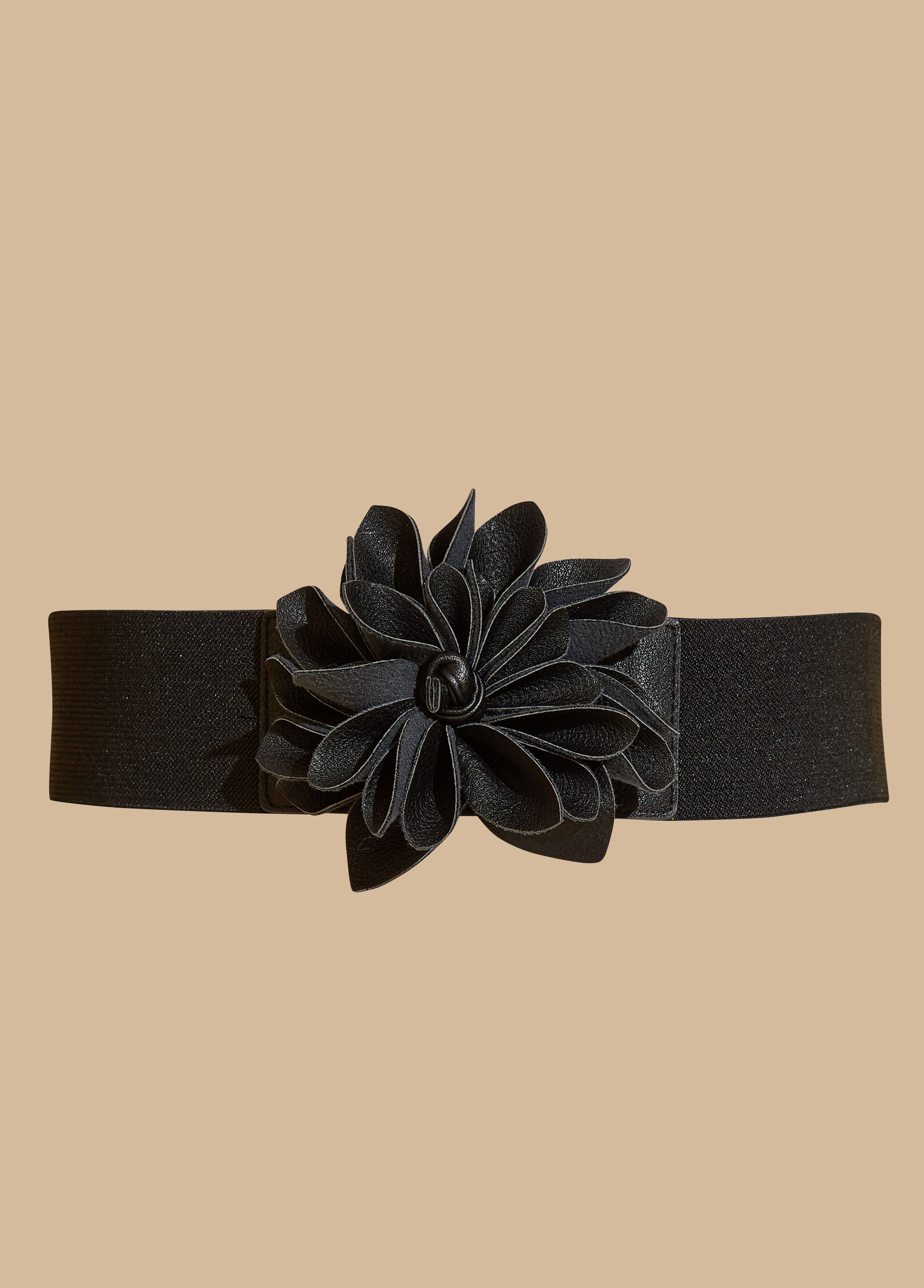 Leather flower clearance belt