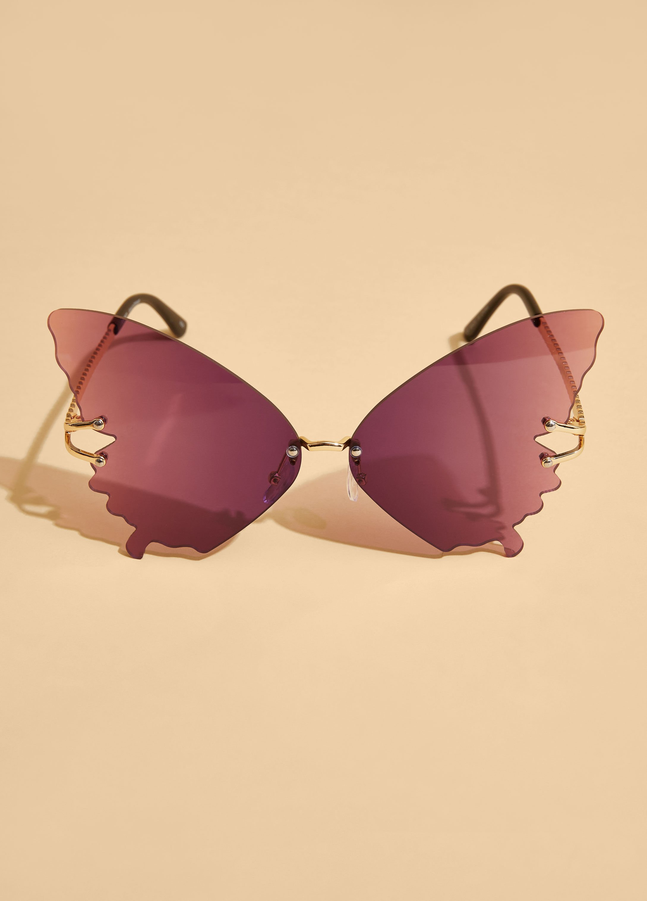 Butterfly Rimless Tinted Sunglasses