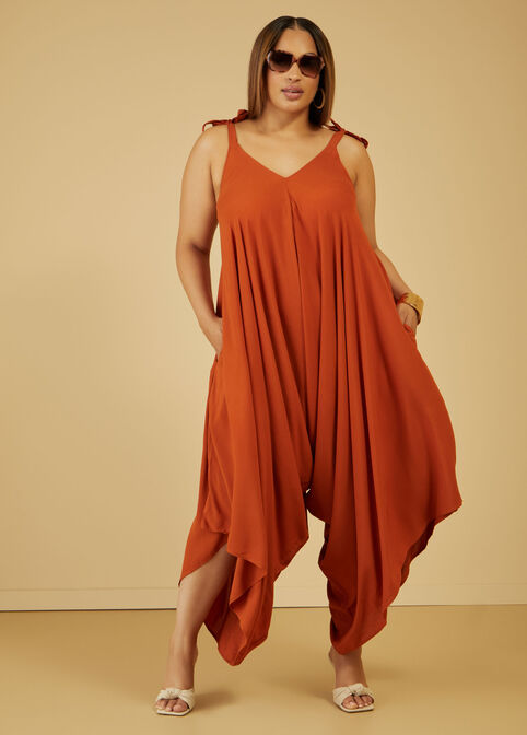 Cropped Harem Jumpsuit, Umber image number 0