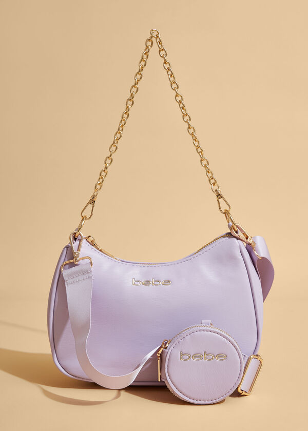 Bebe Mara Faux Leather Crossbody, LILAC image number 0