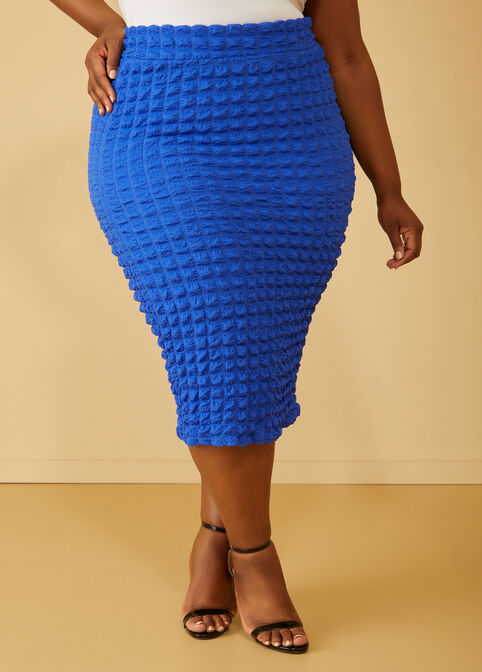 Puff Effect Midi Skirt, Surf The Web image number 2