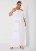 Textured Maxi Cargo Skirt, White image number 3