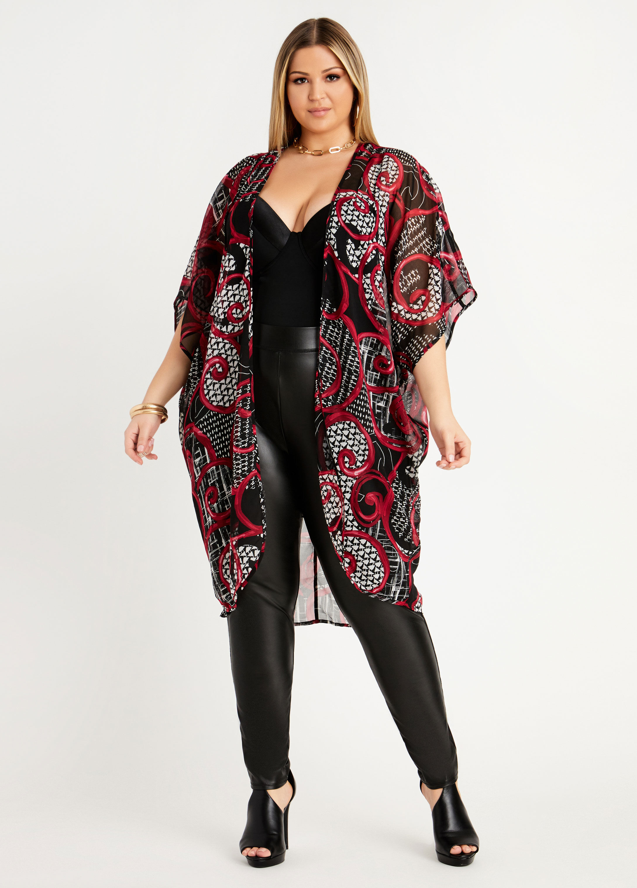 Fashion Fulfillment Plus Size Kimono Cardigan， Plus Size Evening