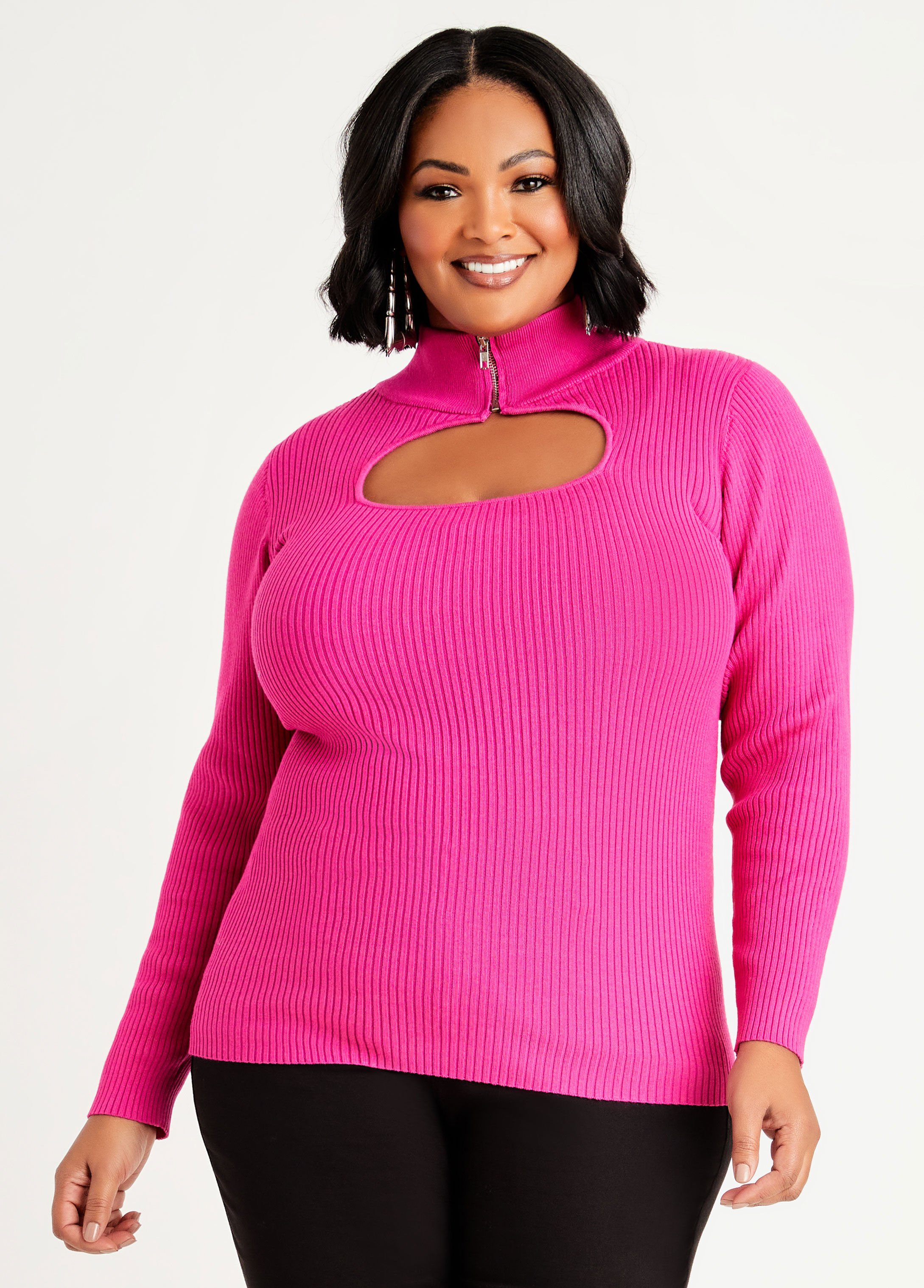 mock neck plus size