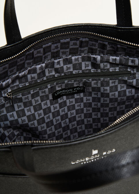 London Fog Caviar Tote, Black image number 3